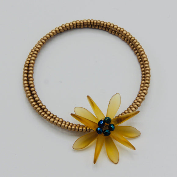 Zoe Beaded Bracelet in Honey Yellow Gold