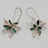 Eileen Earrings in Pink and Green - Surgical Steel
