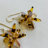 Mia Earrings in a Brown-Gold and Pink-Silver Combo