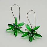 Eileen Earrings in Shiny Emerald Green - Surgical Steel
