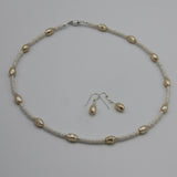 Kylie Necklace in White and Large Pearls