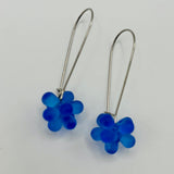 Tami Earrings in Matte Royal Blue - Surgical Steel