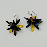 Emma Earrings in Denim Blue and Yellow