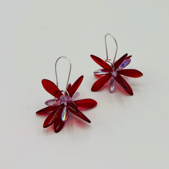 Eileen Earrings in Red
