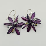 Laura Earrings in Purple with Silver Accent