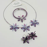 Anna Beaded Necklace in Purple Shades