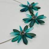 Anna Necklace in Laser Etched Turquoise