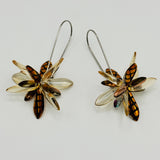 Eileen Earrings in Gold Crosshatch - Surgical Steel