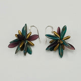 Laura Earrings in Golden Glow Purple and Green