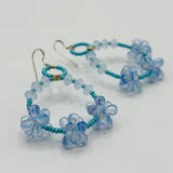 Amanda Tami Statement Earrings in Pastel Blue and Turquoise - Sterling Silver