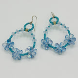 Amanda Tami Statement Earrings in Pastel Blue and Turquoise - Sterling Silver