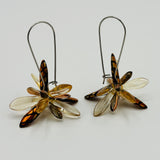 Eileen Earrings in Gold Crosshatch - Surgical Steel