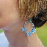 Amanda Tami Statement Earrings in Pastel Blue and Turquoise - Sterling Silver