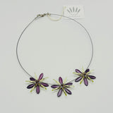 Anna Necklace in Chartreuse and Purple