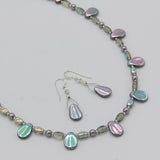 Mary Beaded Necklace in Pastel Silver