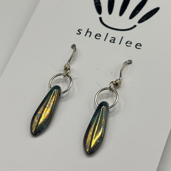 Jane Earrings in Golden Glow Green