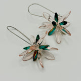 Eileen Earrings in Pink and Green - Surgical Steel
