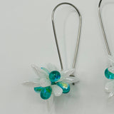 Mia Earrings in Shiny White with Turquoise - Surgical Steel
