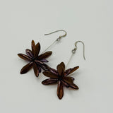Emma Earrings in Shiny Brown with touch of Purple