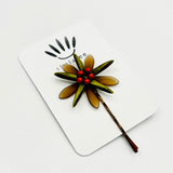Harper Hair Pin in Brown/Green/Red