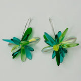Eileen Earrings in Mix Greens - Sterling Silver