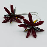 Eileen Earrings in Maroon - Surgical Steel
