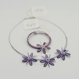 Zoe Beaded Bracelet in Purple Shades