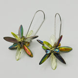 Eileen Earrings in Mix Green Metallic - Surgical Steel