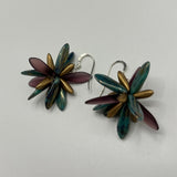 Laura Earrings in Golden Glow Purple and Green