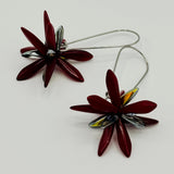 Eileen Earrings in Maroon - Surgical Steel