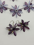 Laura Earrings in Purple with Silver Accent