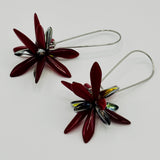 Eileen Earrings in Maroon - Surgical Steel