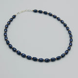 Nora Necklace in Navy Pearl with Gold