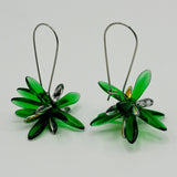 Eileen Earrings in Shiny Emerald Green - Surgical Steel
