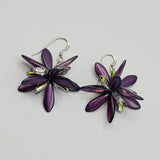 Laura Earrings in Purple with Silver Accent