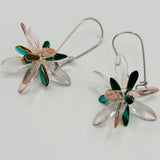 Eileen Earrings in Pink and Green - Surgical Steel