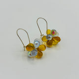 Tracy Earrings in Golden Brown and Crystal