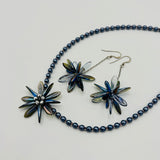 Elizabeth Beaded Necklace in Smoky Blue