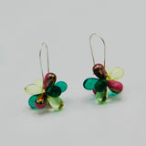 Tracy Earrings in Pink and Greens