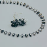 Rosie Necklace in Frosted Silver Gray
