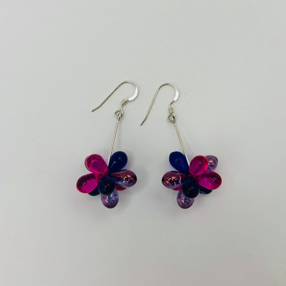 Tracy Earrings in Purple and Pink