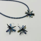 Elizabeth Beaded Necklace in Smoky Blue