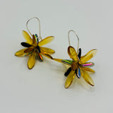 Eileen Earrings in Honey Yellow with Black Multicolor