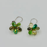 Tracy Earrings in Pastel Green and Beige