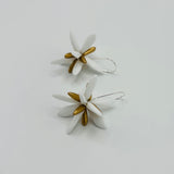 Eileen Earrings in White and Gold