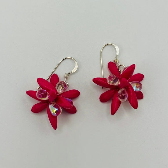 Mia Earrings in Hot Pink