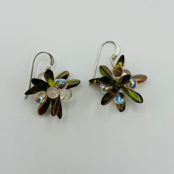 Mia Earrings in Shiny Gold Purple