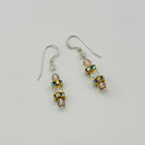 Penelope Earrings in Crystal with Golden Rhinestone - Sterling Silver