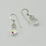 Kate Earrings in Crystal Cut - Sterling Silver