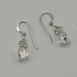 Kate Earrings in Crystal Cut - Sterling Silver